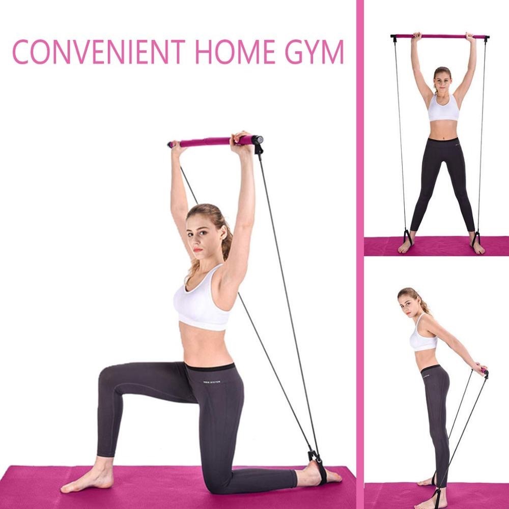 Yoga Pilates Bar + 9” Yoga Ball Home Workout Exerc - Picture 3 of 6